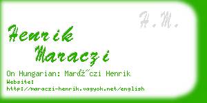 henrik maraczi business card